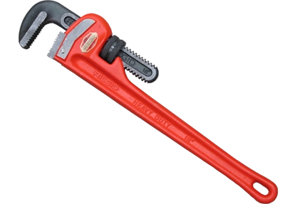 Red plumbing wrench