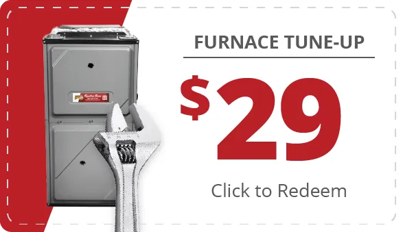 image of a coupon for $29 furnace tune-up. click to redeem